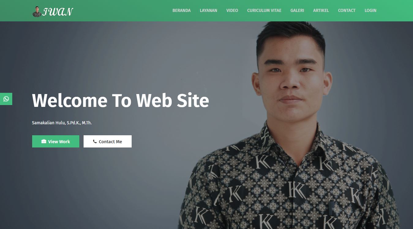 Web Site Portofolio Responsive Bootstrap dan PHP Native Lengkap Database