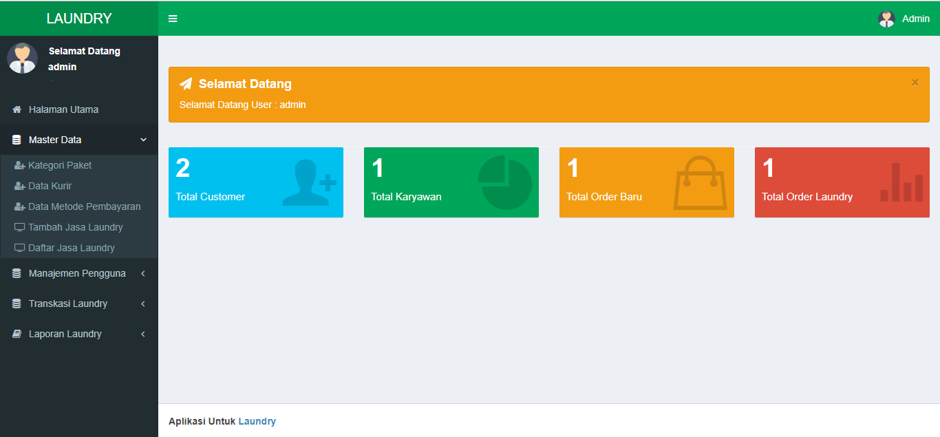 Sistem Informasi Aplikasi Laundry PHP MySQLi Lengkap Source Code