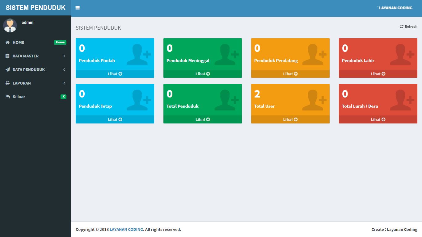 Sistem Informasi Pendataan Kependudukan MySQL dan Boostrap